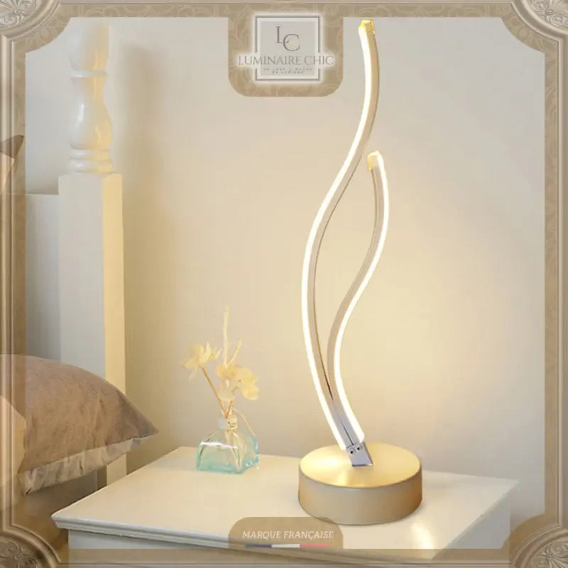 Lampe De Chevet Design En Métal Et Acrylique Style Artistique C / Blanc Chaud
