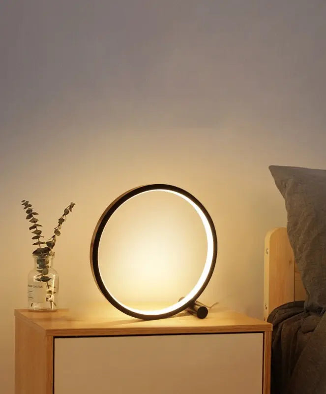 Lampe de chevet tactile et circulaire à LED en aluminium blanc ou noir –  Luminaire chic : Luminaires et Suspensions haut de gamme
