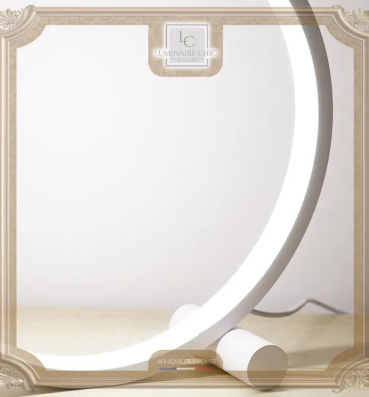 Lampe De Chevet Tactile Et Circulaire À Led En Aluminium Blanc Ou Noir