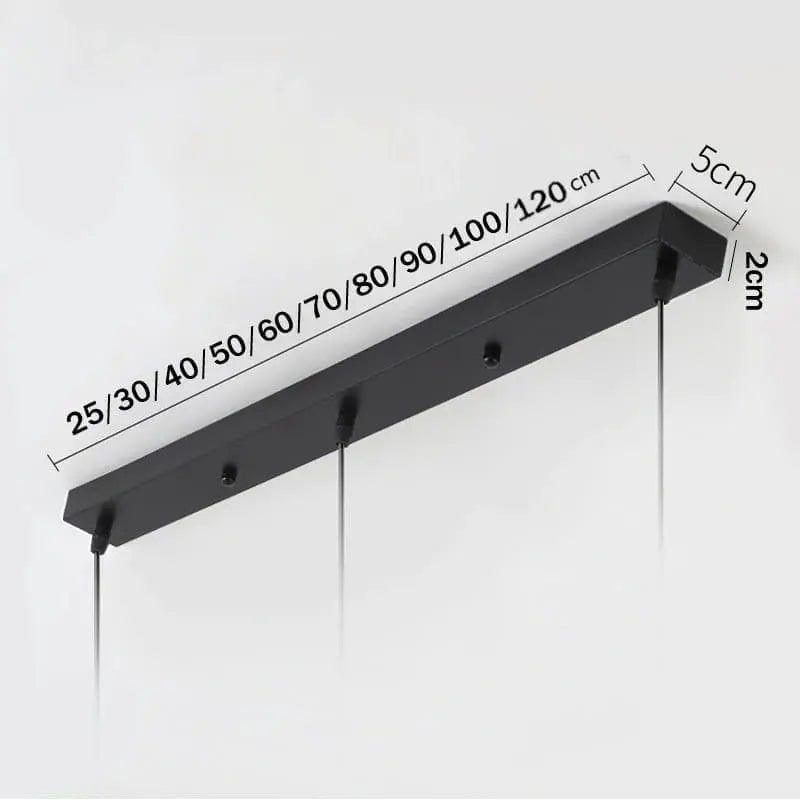 Socle De Plafond Rectangulaire Pour Suspensions Multiples 2 Trous / Blanc 30 Cm